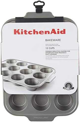 KitchenAid - Metalinė keksiukų kepimo forma - sidabrinė