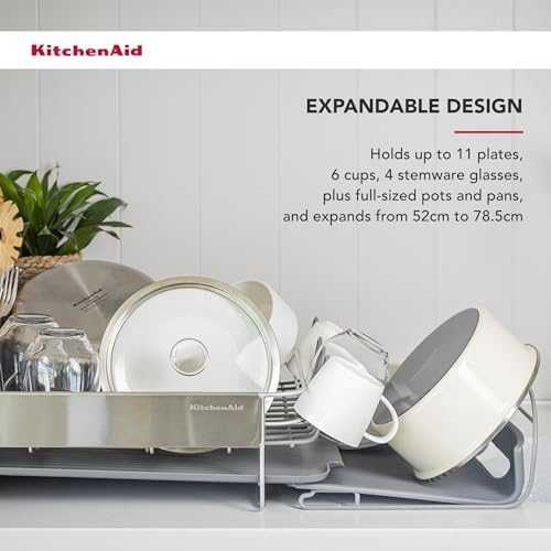 KitchenAid išplečiama indų džiovinimo lentyna