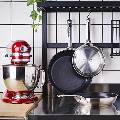 KitchenAid - Nerūdijančio plieno lakštinė keptuvė - sidabrinė - 28 cm