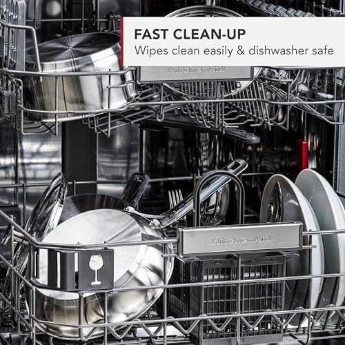 KitchenAid - Nerūdijančio plieno lakštinė keptuvė - sidabrinė - 28 cm