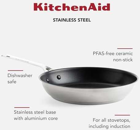 KitchenAid - Nerūdijančio plieno lakštinė keptuvė - sidabrinė - 28 cm