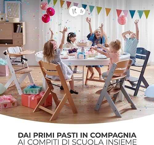 KinderKraft maitinimo kėdutė Enock, medinė