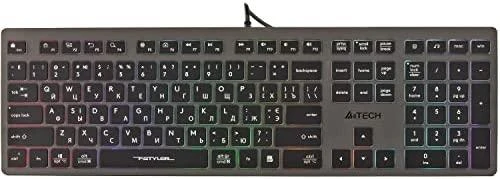 Klaviatūra žaidimams A4Tech Fstyler FX60H su laidu membraninė su pašvietimu pilka
