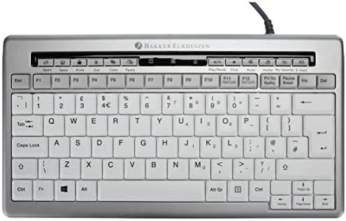 Bakker Elkhuizen Carruzzo BakkerElkhuizen S-board 840 klaviatūra Biuras USB QWERTY Anglų (JK) Šviesiai Žalia, Balta