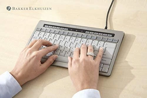 Bakker Elkhuizen Carruzzo BakkerElkhuizen S-board 840 klaviatūra Biuras USB QWERTY Anglų (JK) Šviesiai Žalia, Balta