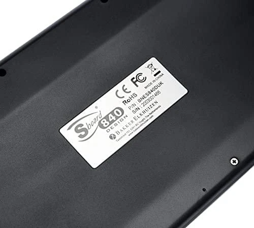 Bakker Elkhuizen Carruzzo BakkerElkhuizen S-board 840 klaviatūra Biuras USB QWERTY Anglų (JK) Šviesiai Žalia, Balta