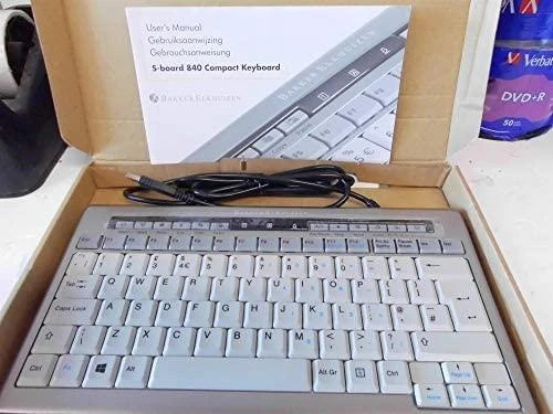 Bakker Elkhuizen Carruzzo BakkerElkhuizen S-board 840 klaviatūra Biuras USB QWERTY Anglų (JK) Šviesiai Žalia, Balta