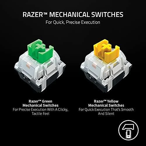 Belaidė 65% Klaviatūra Razer BlackWidow V3 Mini HyperSpeed Phantom Edition, Green Switch, US išdėstymas