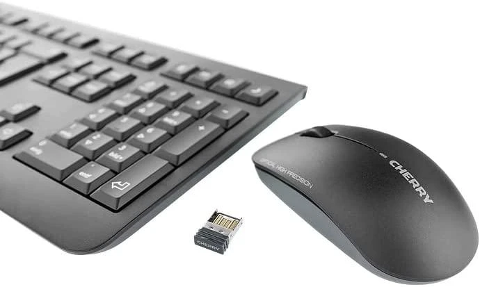 CHERRY DW 3000 klaviatūra Radijo dažnio belaidė QWERTZ Vokiečių Juoda
