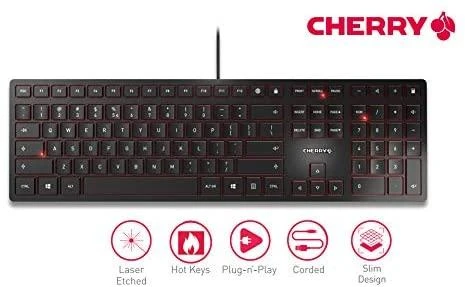Plona klaviatūra CHERRY KC 6000 Slim, US išdėstymas