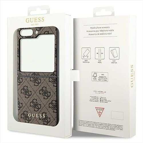 Samsung Galaxy Z Flip 5 Guess Dėklas 4G Charms Collection (GUHCZF5GF4GBR) rudos spalvos