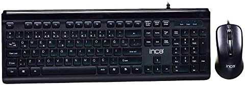 Klaviatūra Incase INCA Tas+Maus Ergonomisch/1000DPI/3Tasten/Silent 1.45m sw retail