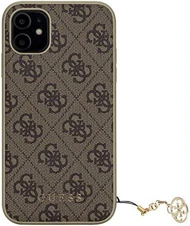 Apple iPhone 11 Guess Dėklas 4G Charms Collection (GUHCN61GF4GBR) rudos spalvos