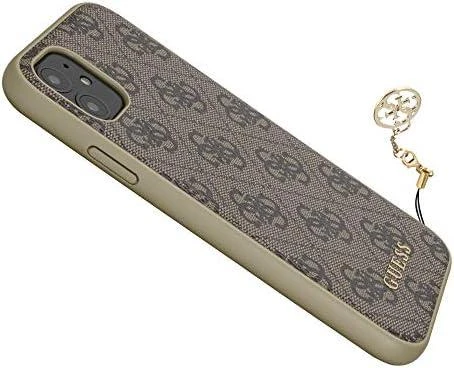 Apple iPhone 11 Guess Dėklas 4G Charms Collection (GUHCN61GF4GBR) rudos spalvos