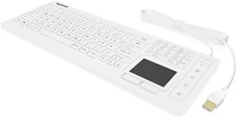 Klaviatūra „KeySonic KSK-6231INEL“ (DE) pramoninis jutiklinis planšetinis kompiuteris su W sandarikliu