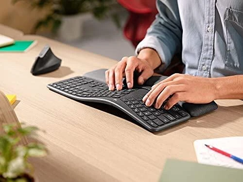 Logitech ERGO K860 belaidė klaviatūra, grafito spalvos, vokiečių kalba (Qwertz)