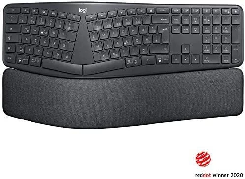 Logitech ERGO K860 belaidė klaviatūra, grafito spalvos, vokiečių kalba (Qwertz)