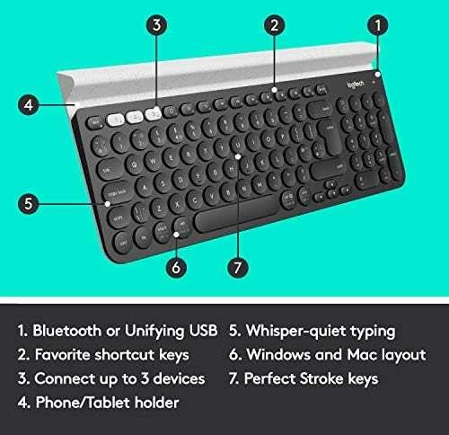Logitech K780 Multi-Device Bluetooth Klaviatūra, US išdėstymas