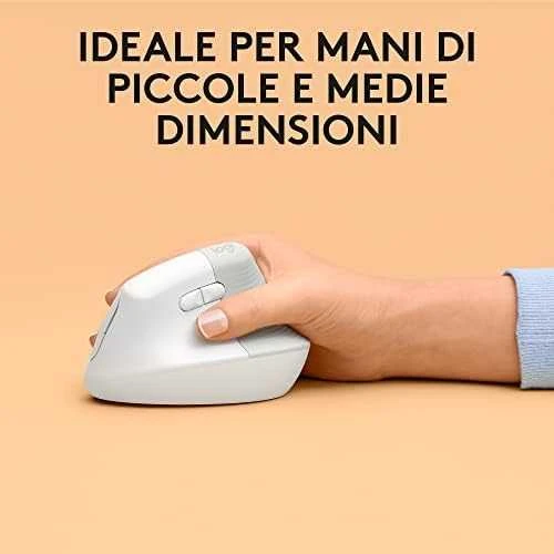 Kompiuterinė pelė Logitech Lift for Mac, Baltos spalvos