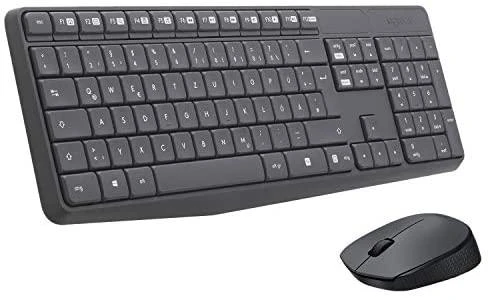 Logitech MK235 klaviatūra Radijo dažnio belaidė QWERTZ Vokiečių Pilka