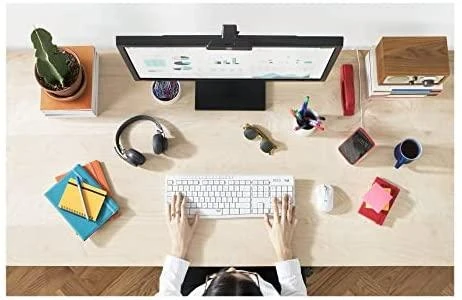 Tyli belaidė Klaviatūra su pele Logitech MK295, DE išdėstymas, Balta