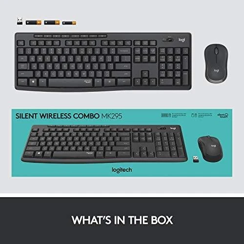 Tyli belaidė Klaviatūra su pele Logitech MK295, Nordic išdėstymas