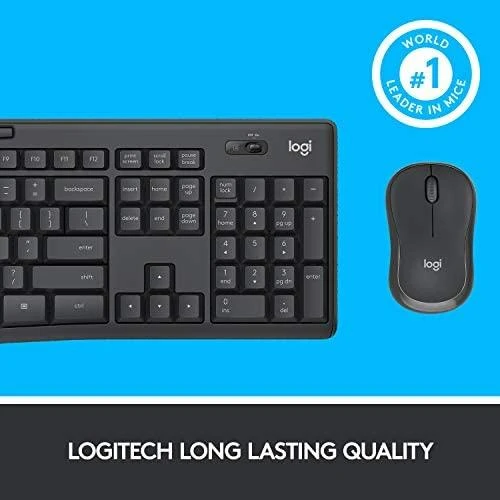 Tyli belaidė Klaviatūra su pele Logitech MK295, Nordic išdėstymas