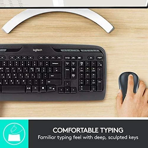 Logitech Belaidis klaviatūros ir pelės rinkinys MK330 (Nordic)