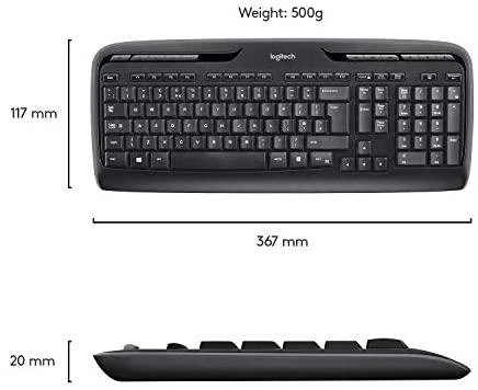 Logitech Belaidis klaviatūros ir pelės rinkinys MK330 (Nordic)