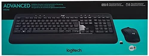 Belaidis pelės ir klaviatūros rinkinys Logitech MK540 Advanced, išdėstymas: Vokiečių (Qwertz)