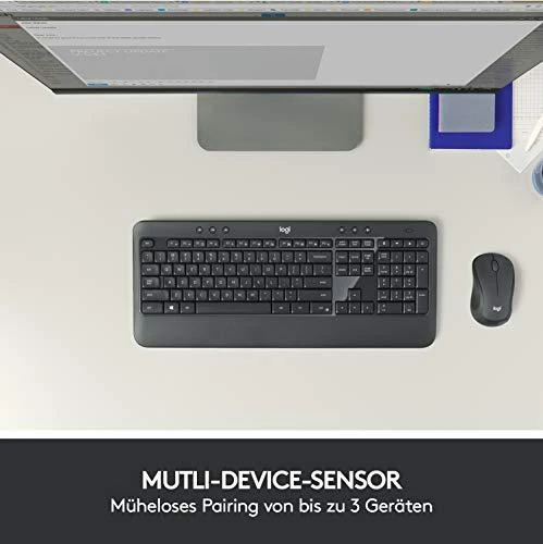 Belaidis pelės ir klaviatūros rinkinys Logitech MK540 Advanced, išdėstymas: Vokiečių (Qwertz)