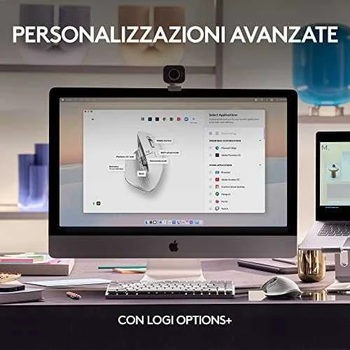 „LOGITECH MX Mechaninė Mini“, skirta MAC „Bluetooth“ apšviesta klaviatūra – PALE Pilkas – US INT'L – TACTILE