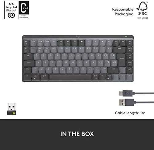 Klaviatūra Logitech MX Mechaninė. MINI belaidė ILLUM. KEYB - - GRAPHITE - UK - EMEA