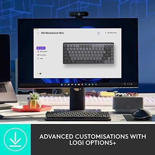 Klaviatūra Logitech MX Mechaninė. MINI belaidė ILLUM. KEYB - - GRAPHITE - UK - EMEA