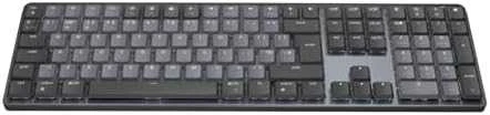 Belaidė klaviatūra Logitech MX MECHANICAL, išdėstymas: UK (Qwerty), "Tactile Quiet", pilkos spalvos