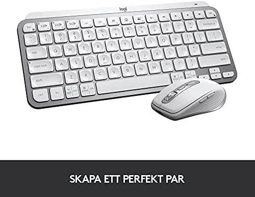 Klaviatūra Logitech MX Keys Mini SWE (W), šviesiai pilka