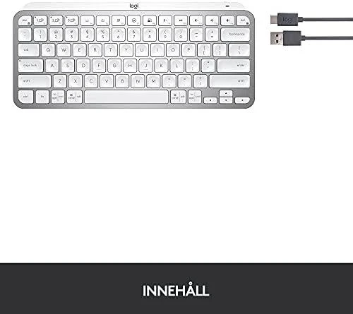 Klaviatūra Logitech MX Keys Mini SWE (W), šviesiai pilka
