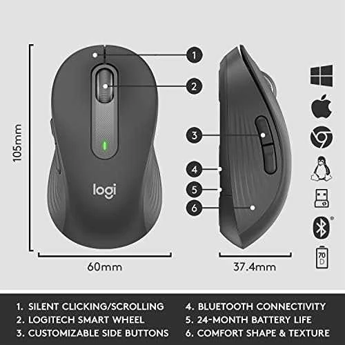 Klaviatūra Logitech MK650 verslui GRAPHITE - - FRA - CENTRAL
