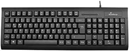 Klaviatūra MEDIARANGE MROS114 - Standard - USB - QWERTZ - Juodas