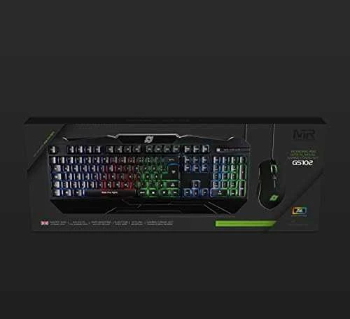 Klaviatūra ir pelė Inter-Tech MediaRange Gaming-Set Klaviatūra 104 Tast + Maus 6-Tast (UK)