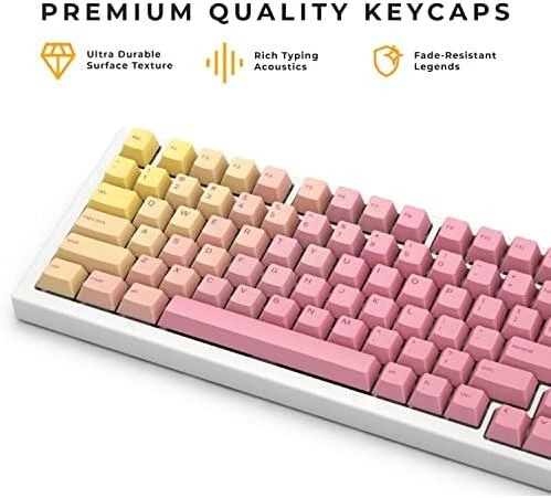 Klaviatūra Glorious GPBT Keycaps – Rožinė Grapefruit – Forge