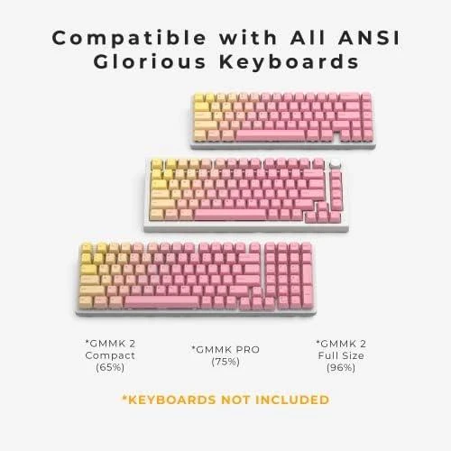 Klaviatūra Glorious GPBT Keycaps – Rožinė Grapefruit – Forge