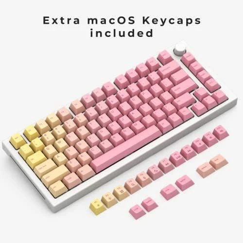 Klaviatūra Glorious GPBT Keycaps – Rožinė Grapefruit – Forge