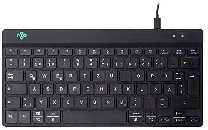 R Go Tools COMPACT BREAK Klaviatūra QWERTZ - DE Juodas su laidu