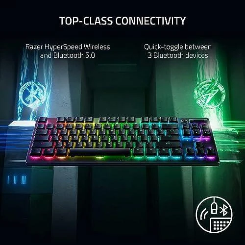 Razer | Klaviatūra žaidimams | Deathstalker V2 Pro Tenkeyless | Klaviatūra žaidimams | Wireless | RGB LED pašvietimas | US | Bluetooth | Juodas | Optical Switches (Linear) | Belaidė jungtis