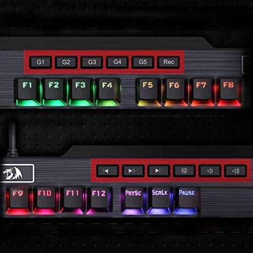 Klaviatūra REDRAGON INDRAH RGB K555RGB-1 (mechaninė, USB 2.0, (US ...