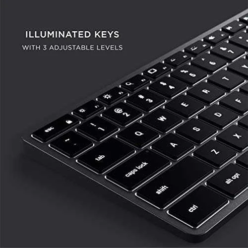 su laidu klaviatūra USB C QWERTY Satechi Slim W3 su laidu ST-UCSW3M space pilka