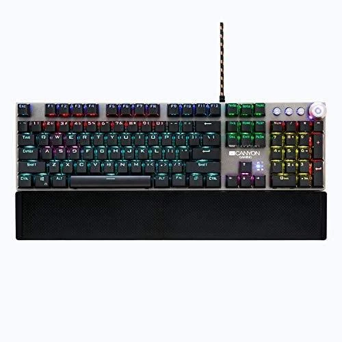 Mechaninė žaidimų klaviatūra Canyon Nightfall CND-SKB7-US, Black Switch, LED, US išdėstymas