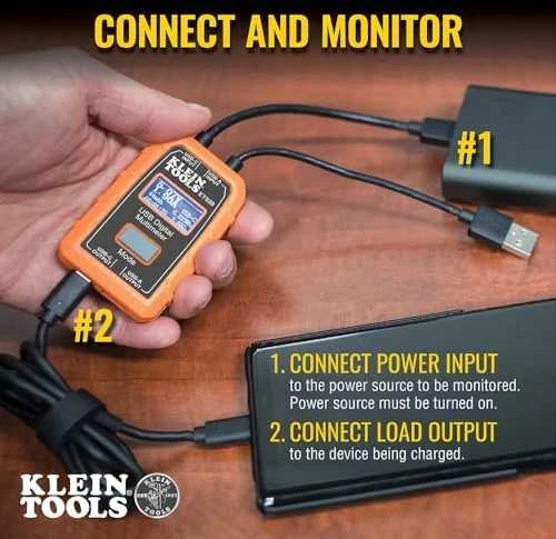 KLEIN TOOLS - USB Skaitmeninis matuoklis, USB-A ir USB-C