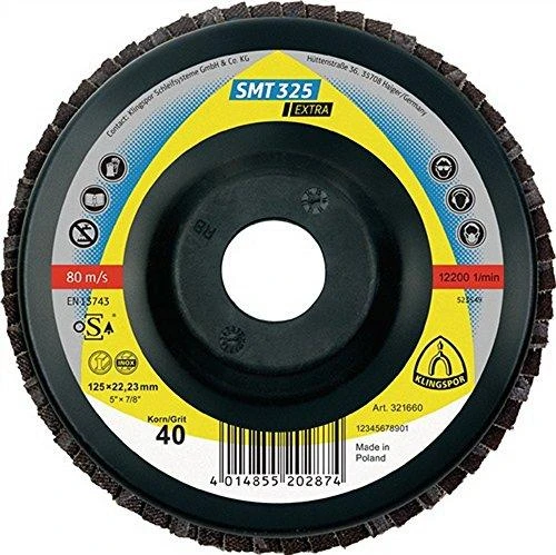 Lapelinis šlifavimo diskas KLINGSPOR Extra SMT 325 125x22,2 60